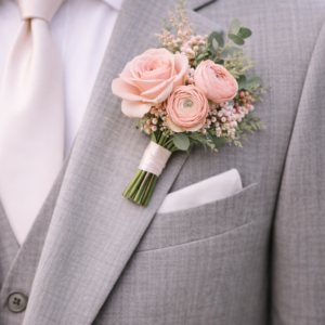 סיכת פרחים לדש לחתן עפר