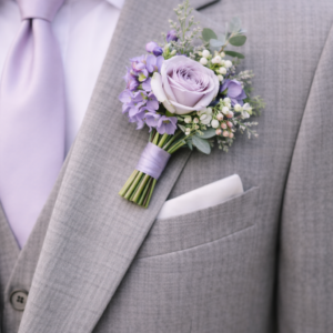 סיכת פרחים לדש לחתן זוהר