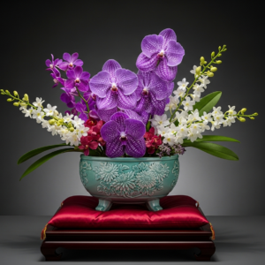 סידור שולחן גן סגול