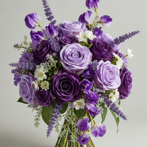 זר פרחים סגול