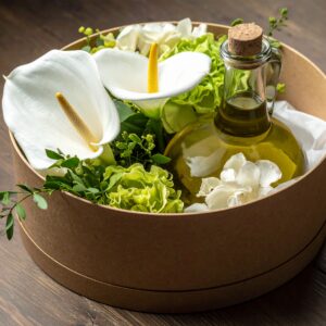 מארז פרחים ושמן זית סיוון