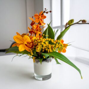 סידור פרחים זהב